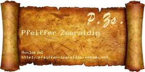 Pfeiffer Zseraldin névjegykártya